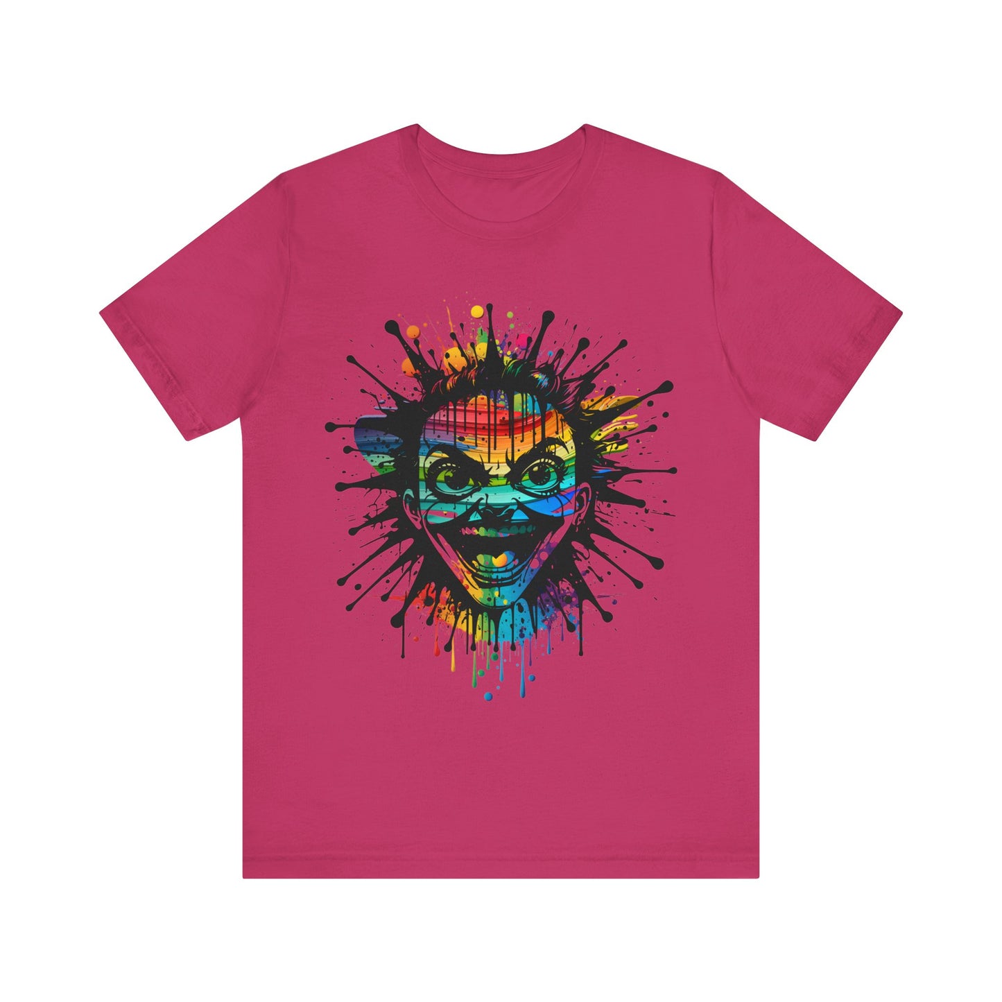 joker faced printed t-shirt