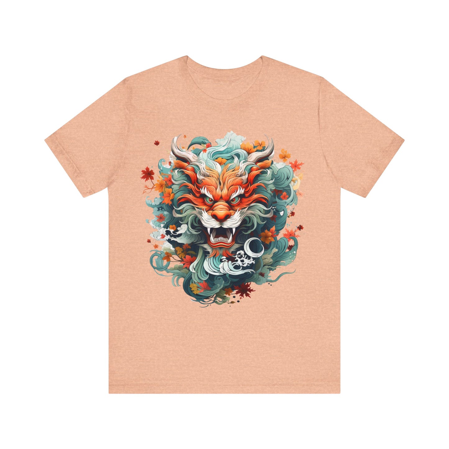 cartoon fierce loong pattern t-shirt