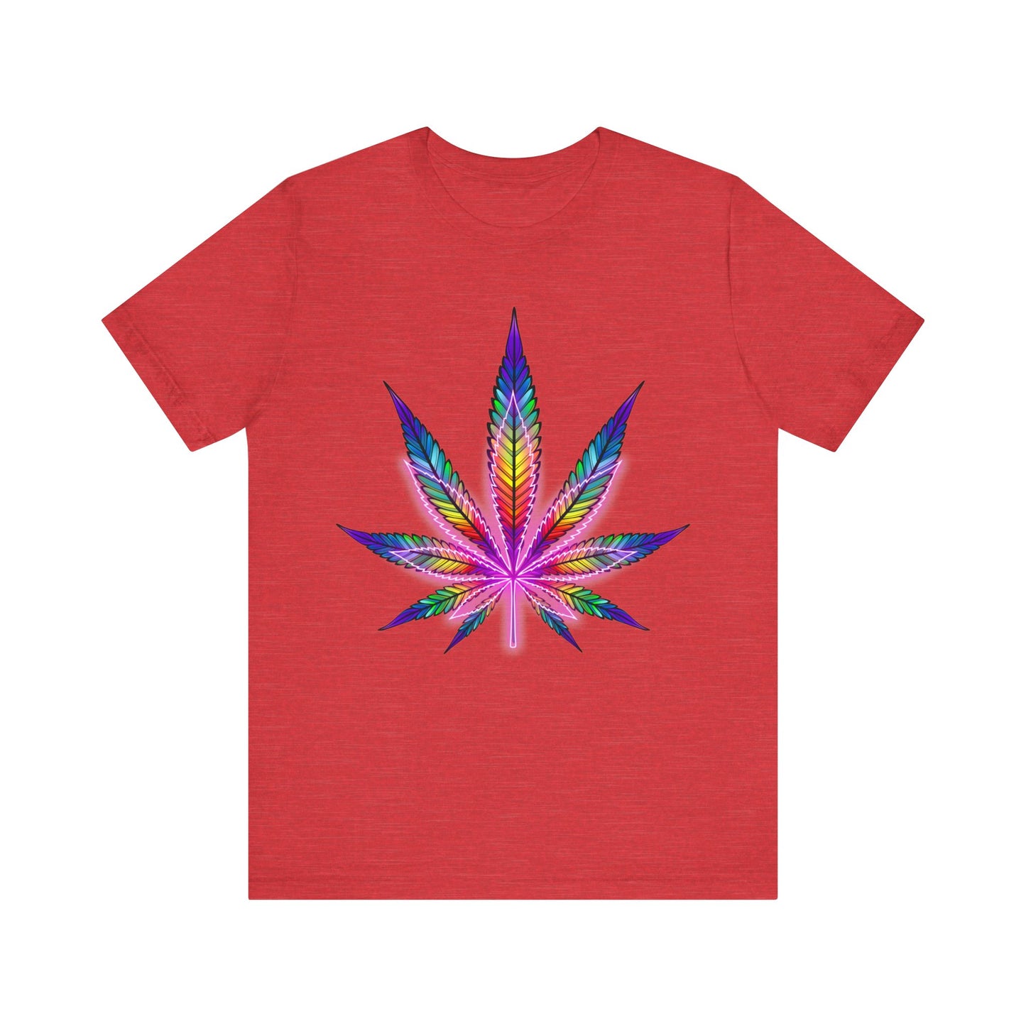 rainbow cannabis leaf t-shirt