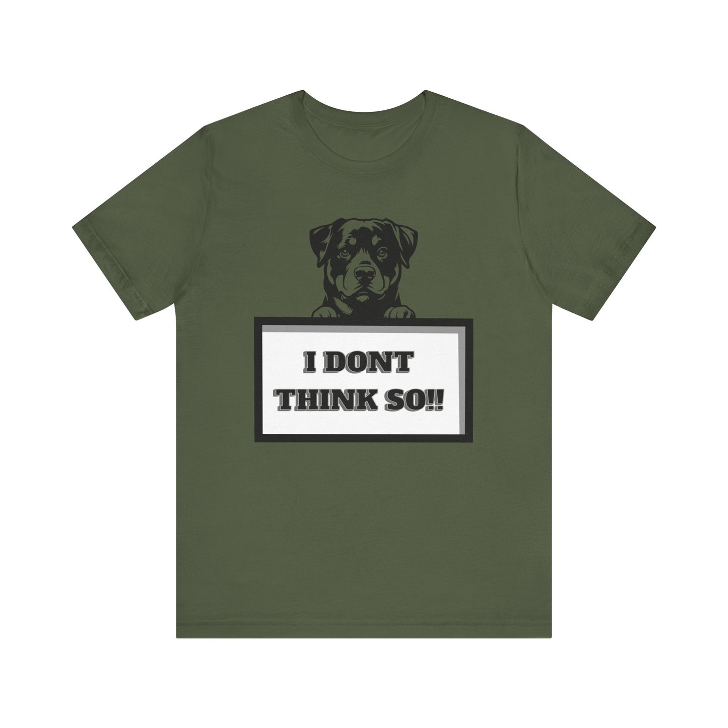 puppy i don't think so jersey short sleeve unisex tee