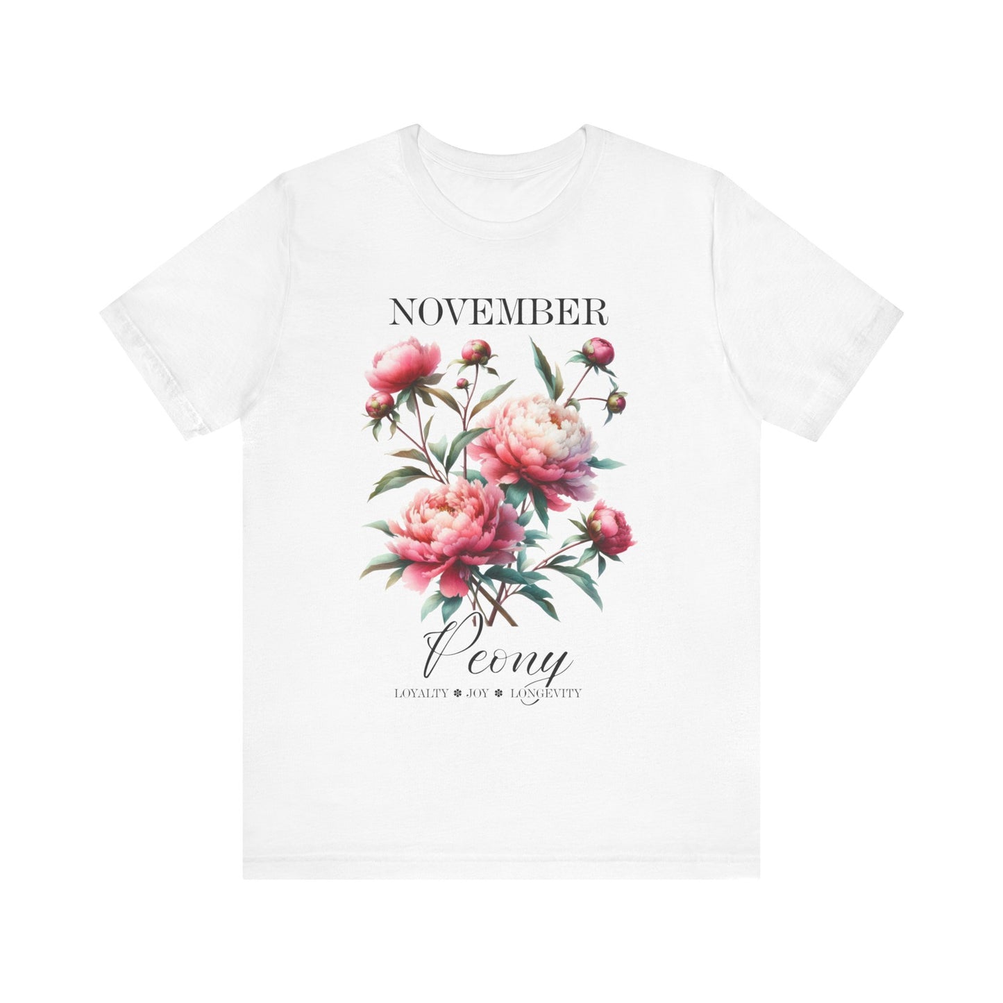 november peony flowers t-shirt