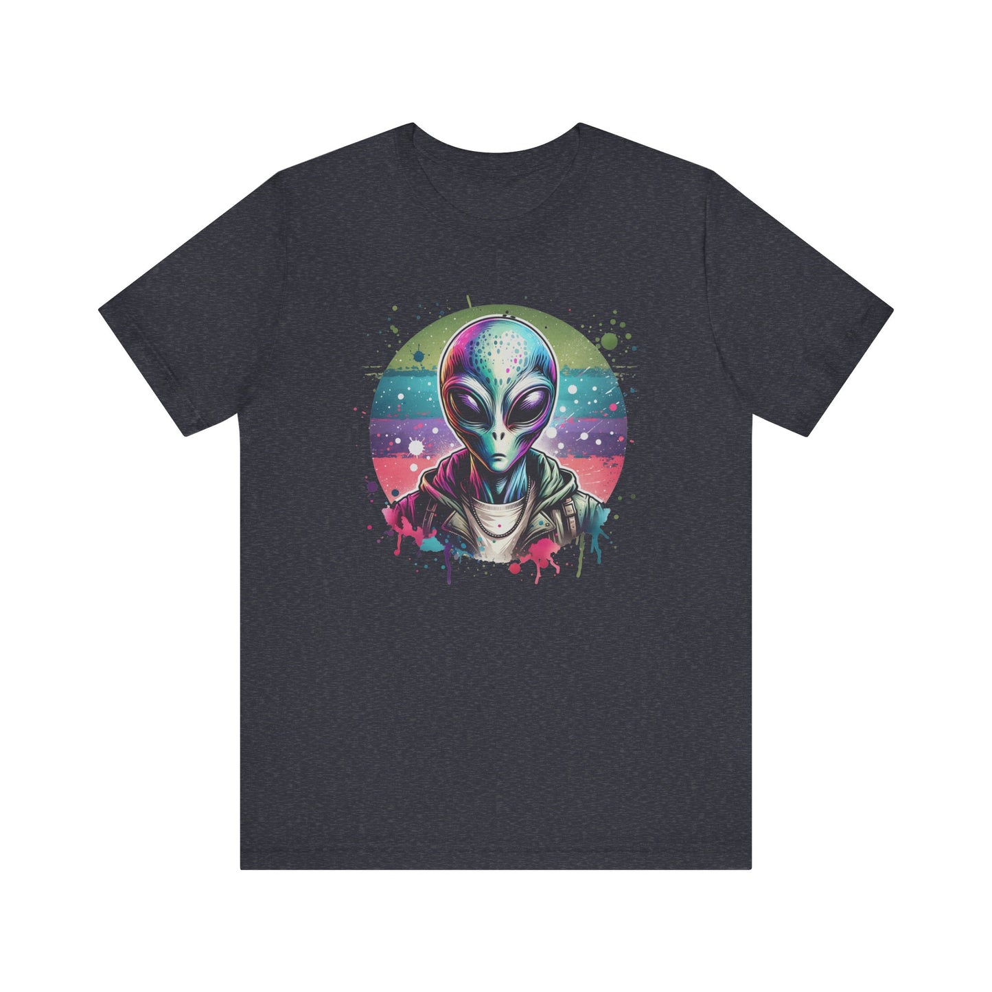 confused alien jersey short sleeve unisex tee