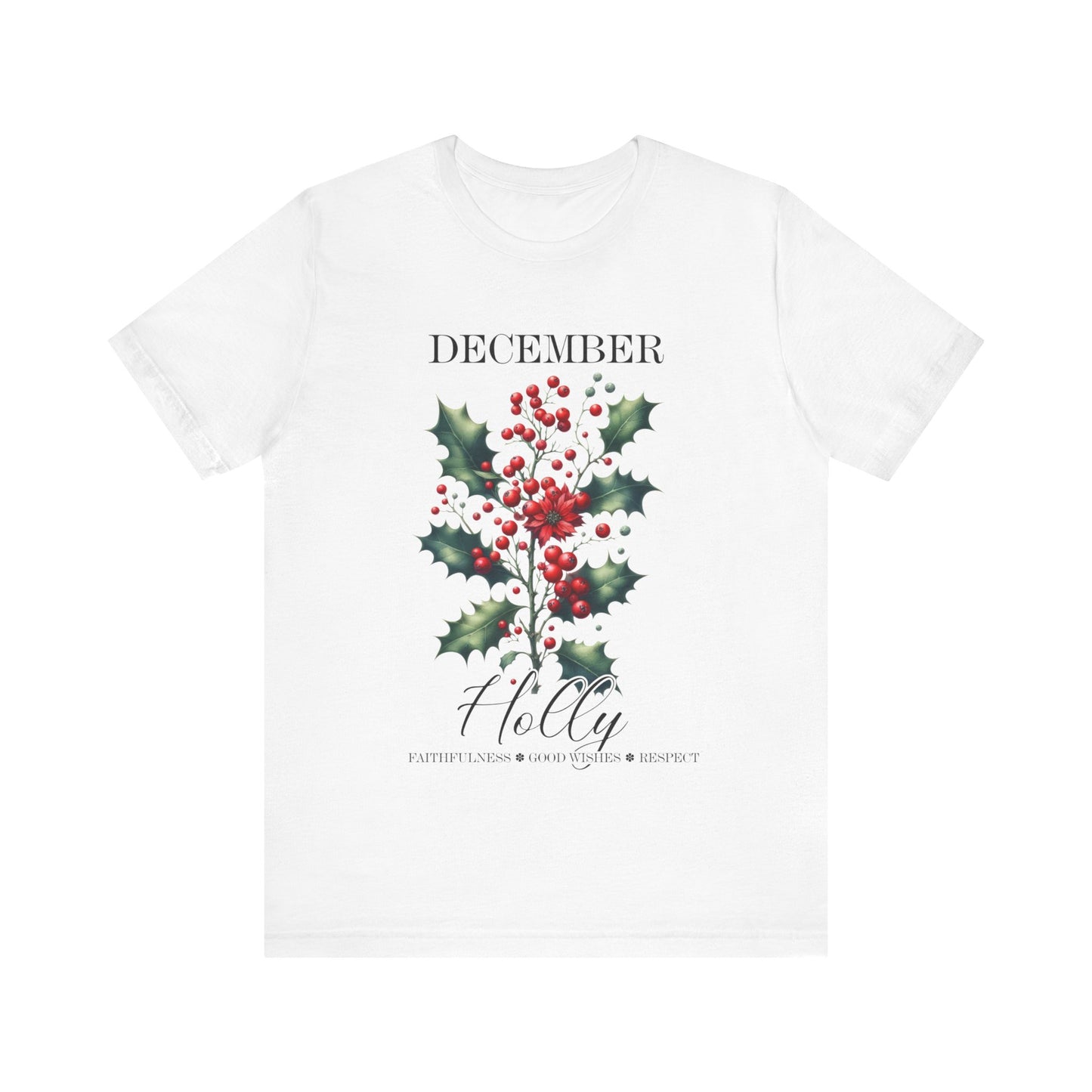 december holly flowers t-shirt