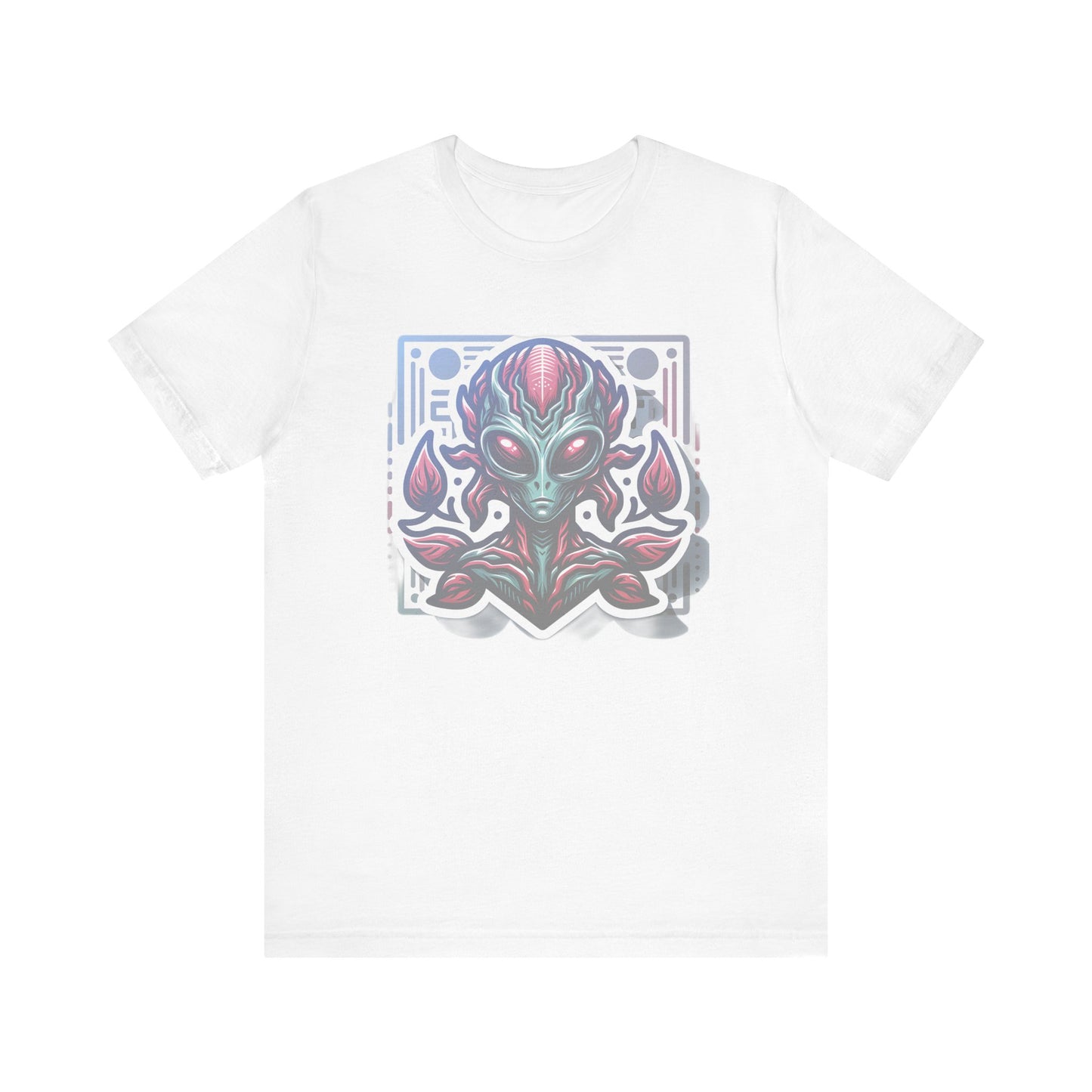 floral alien jersey short sleeve unisex  tee