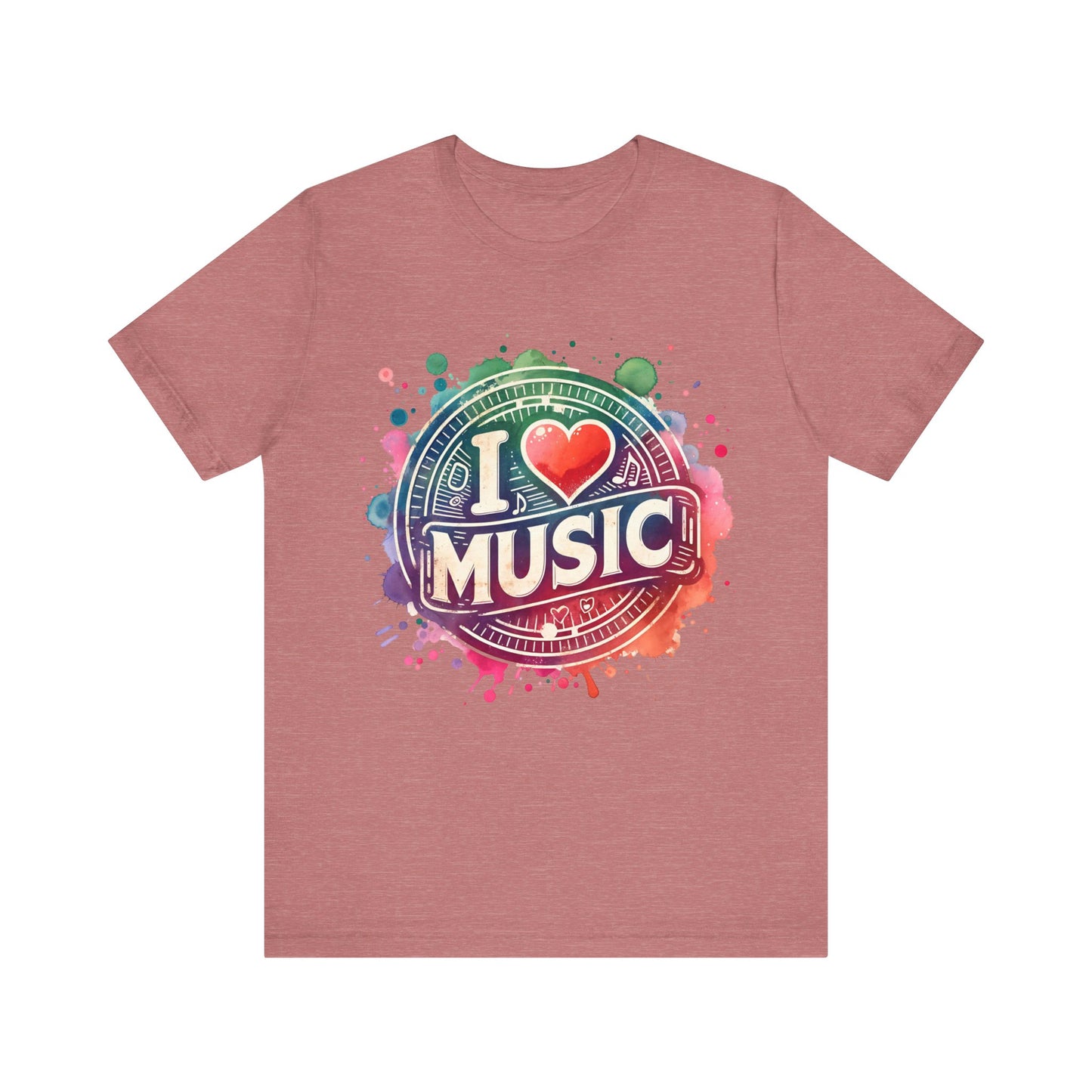 love music heart t-shirt