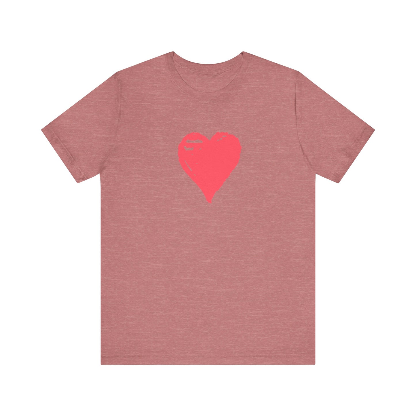 pink heart short sleeve t-shirt