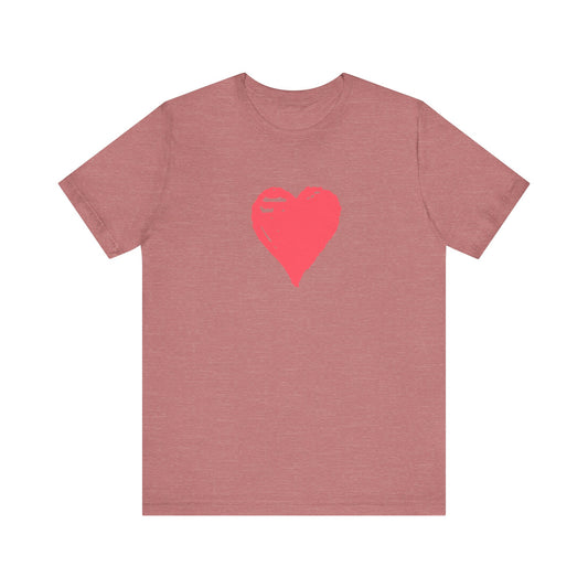 Pink Heart Short Sleeve T-Shirt