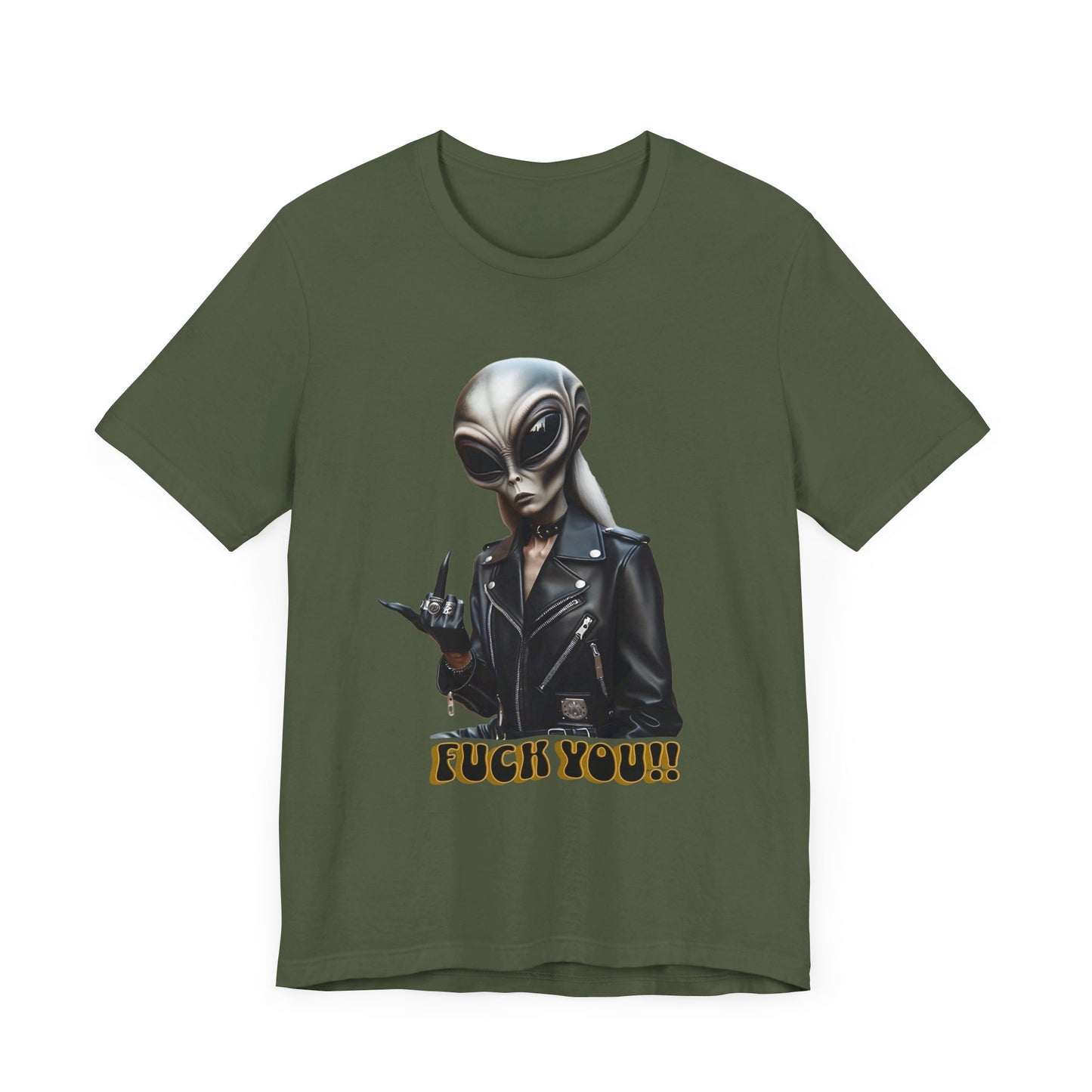 alien fuck you jersey short sleeve unisex tee