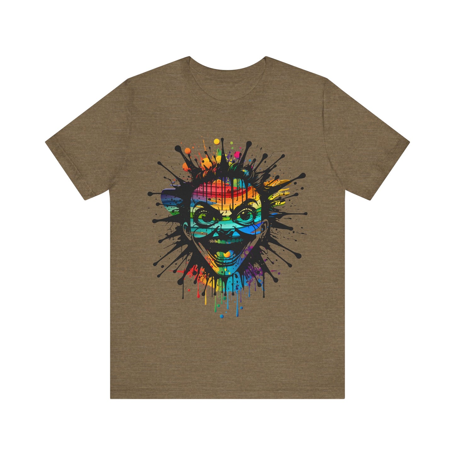 joker faced printed t-shirt