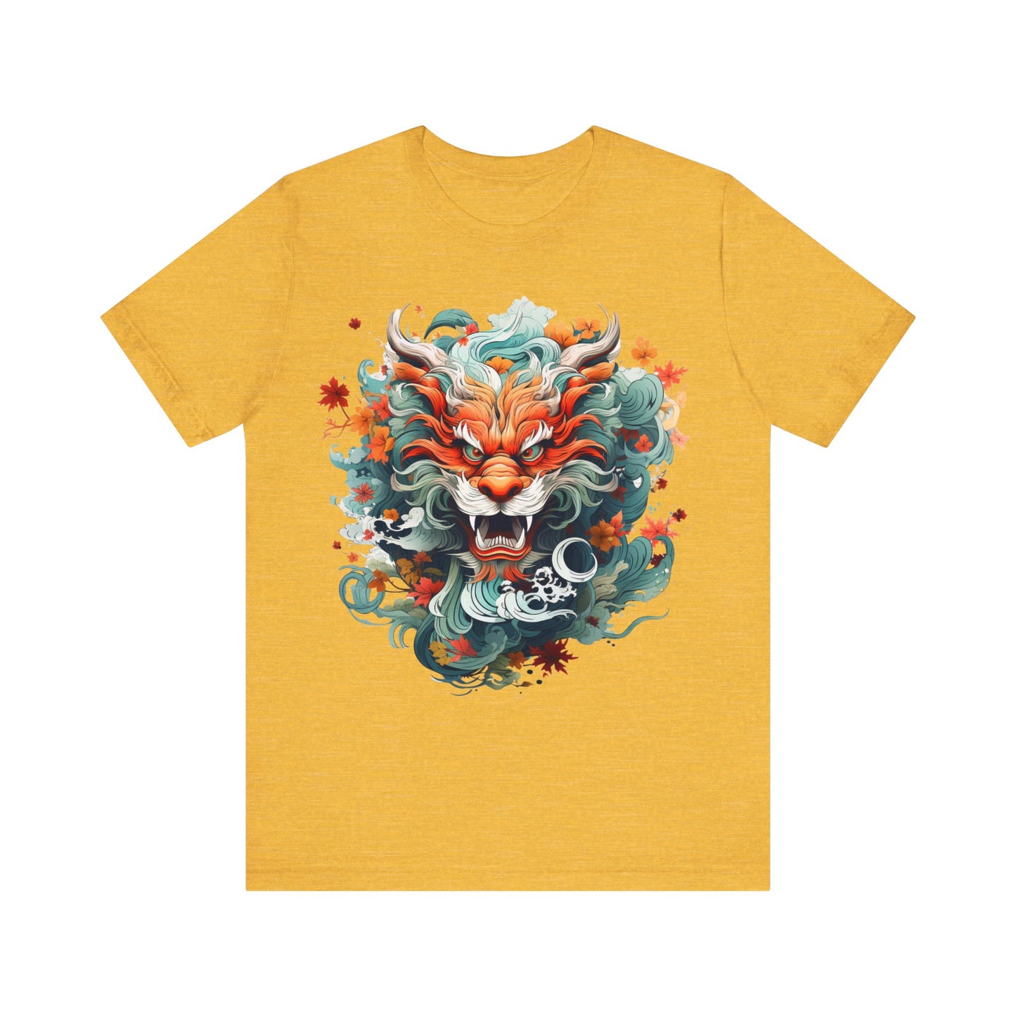 cartoon fierce loong pattern t-shirt