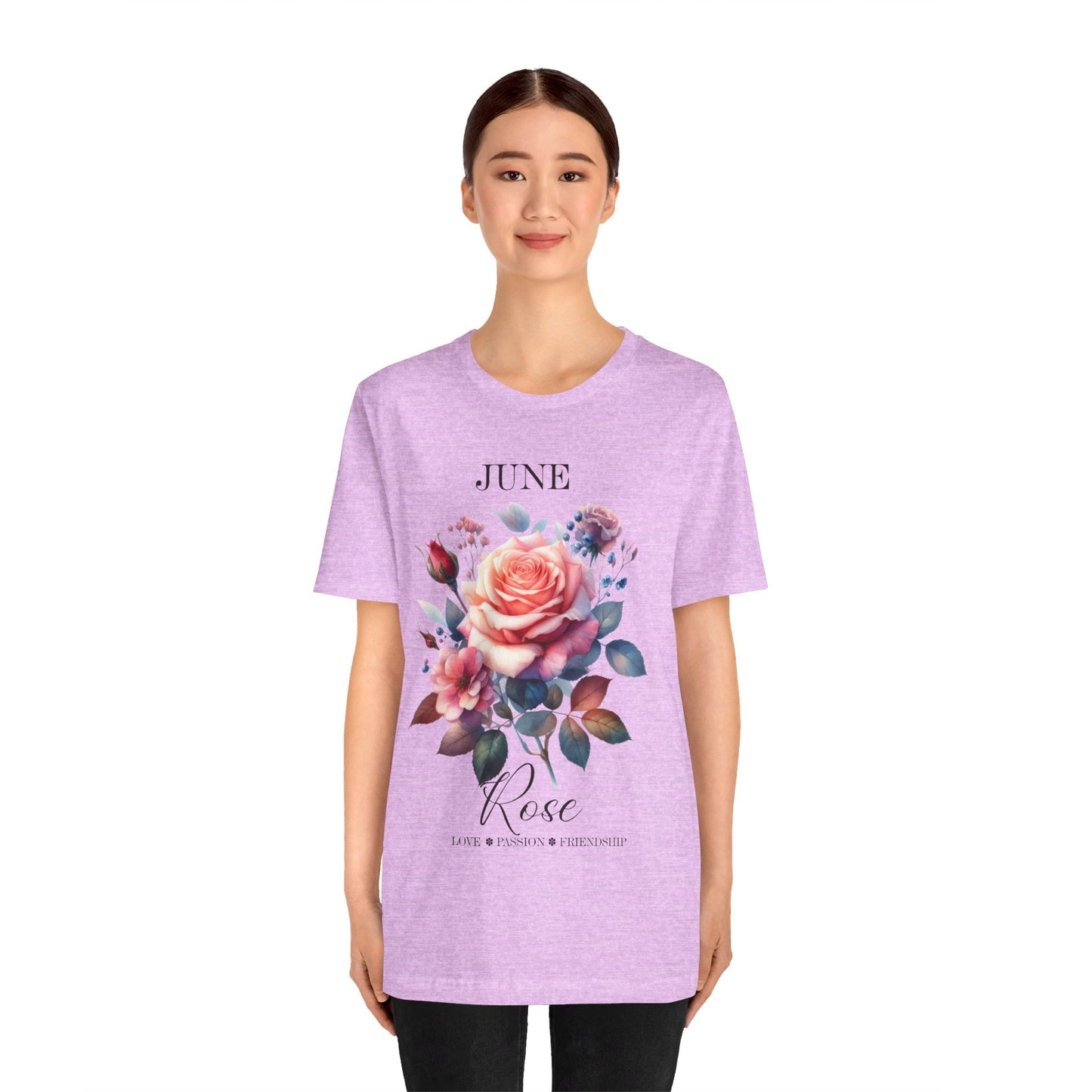 june rose flowers t-shirt