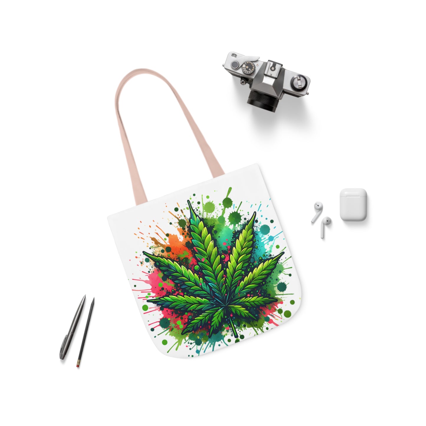 marijuana canvas tote bag