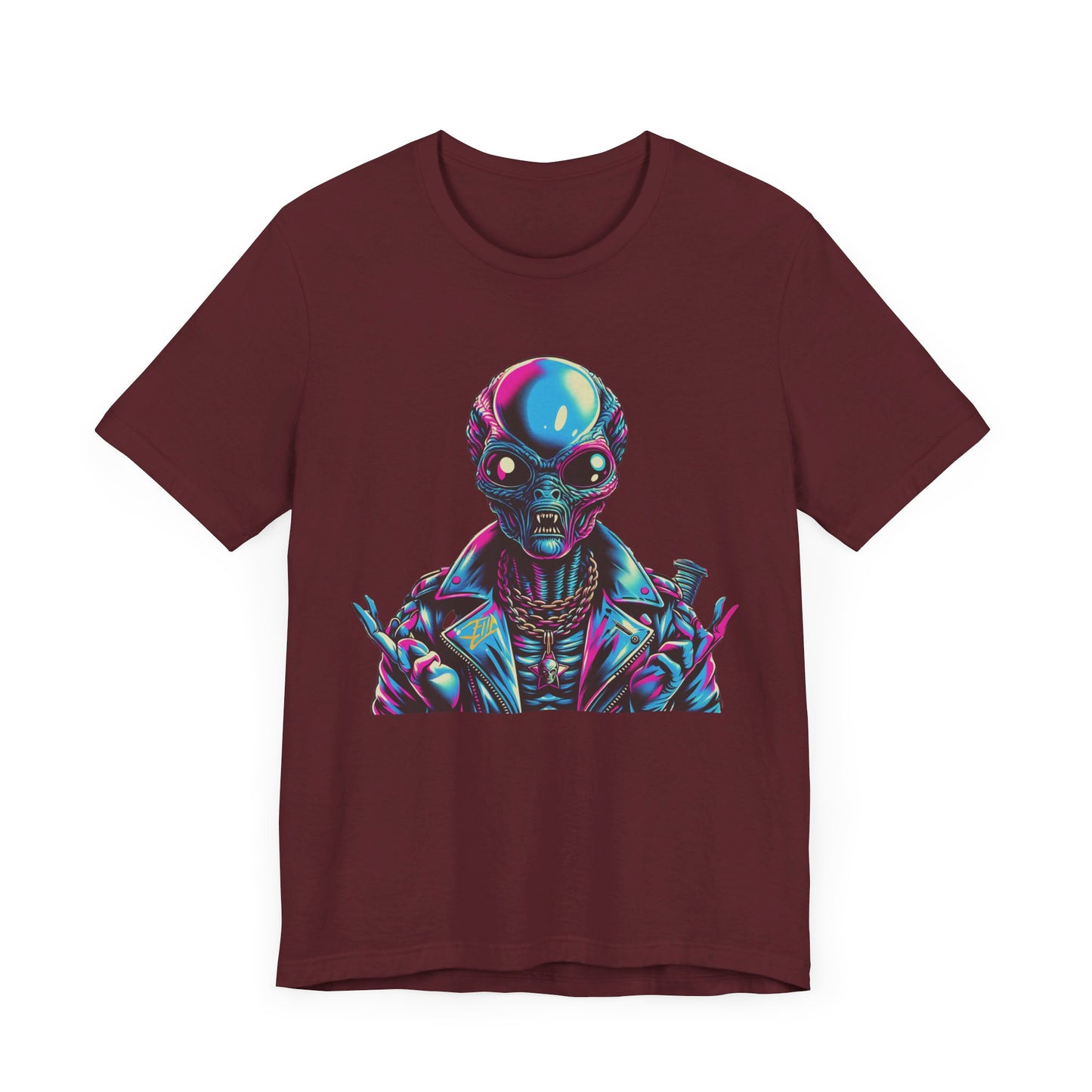 colorful alien jersey short sleeve unisex tee