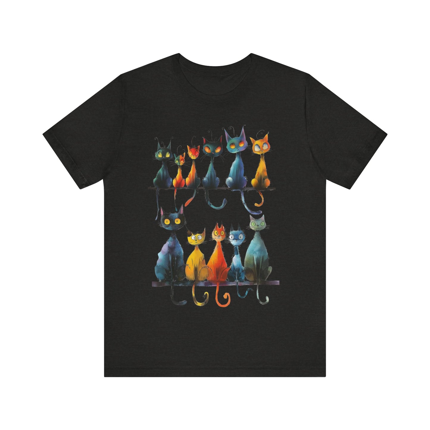 colorful cats t-shirt