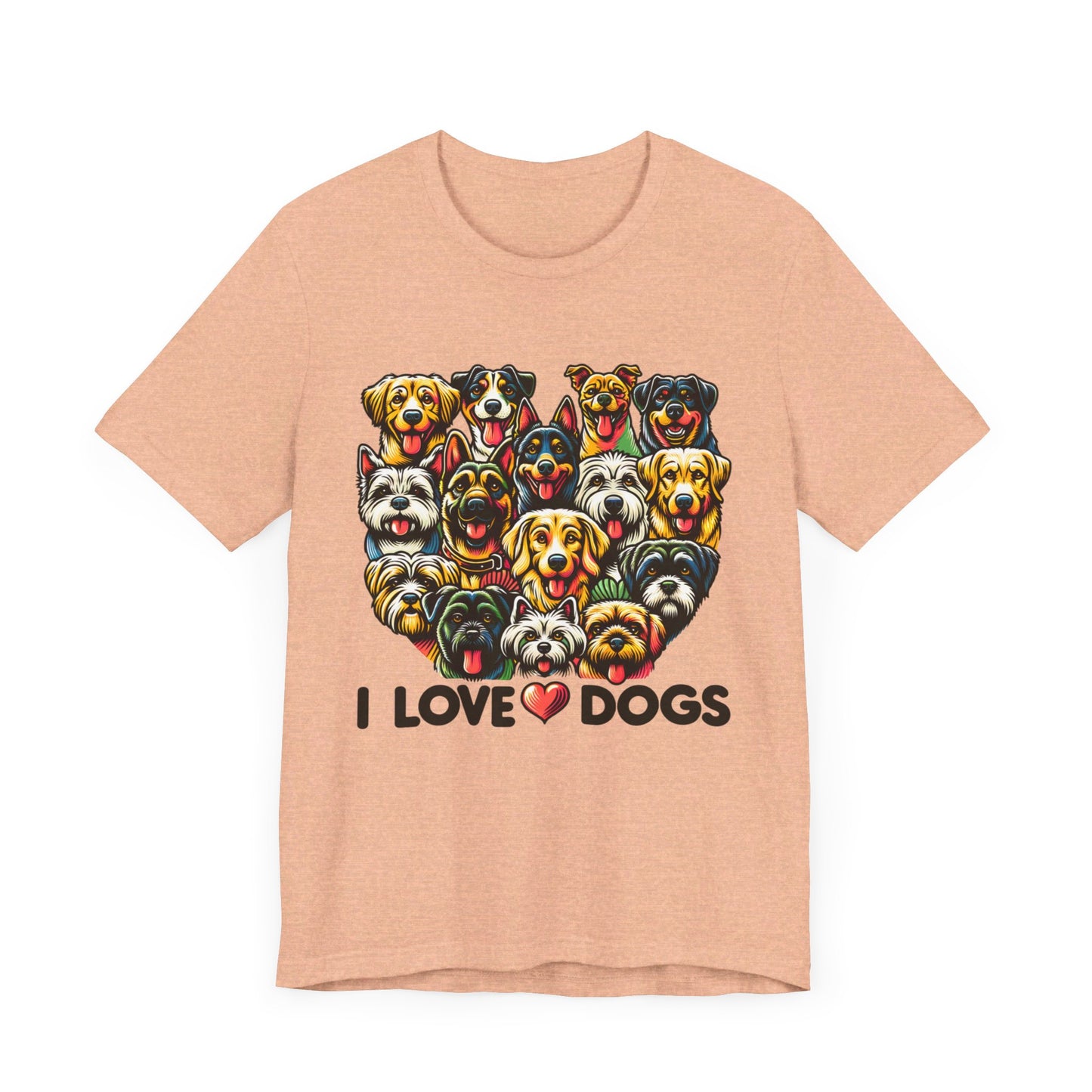 i love dogs unisex jersey short sleeve tee