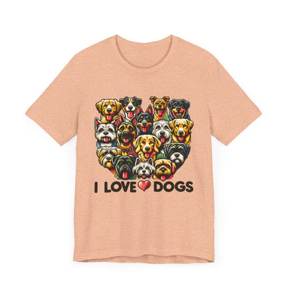 I Love Dogs Unisex Jersey Short Sleeve Tee