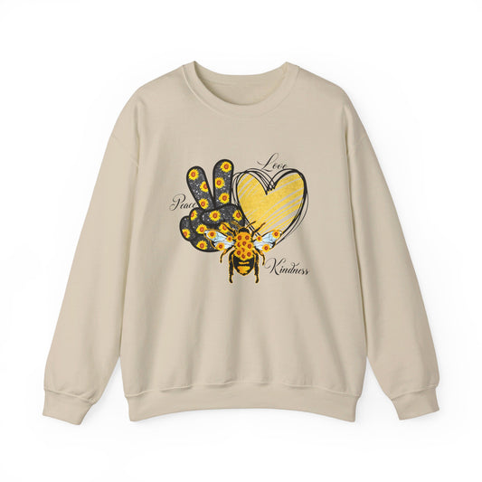 Peace Love Kindness Heavy Blend™ Crewneck Sweatshirt