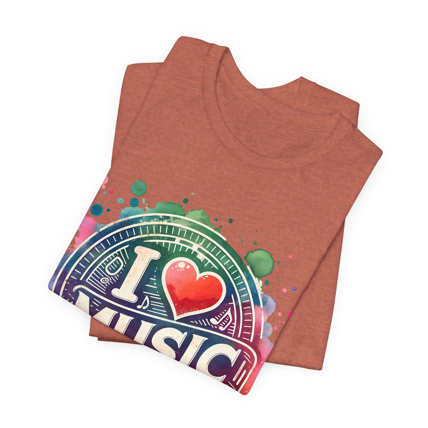 love music heart t-shirt