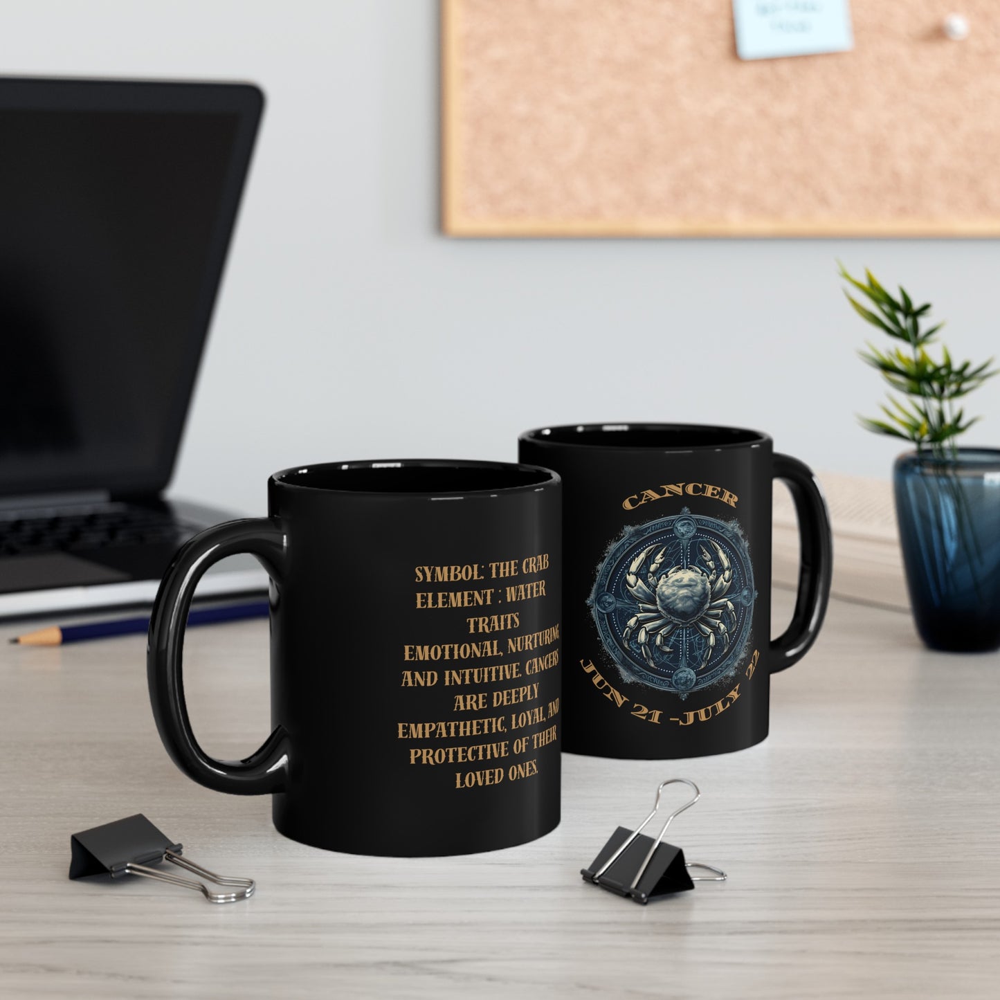 cancer black mug