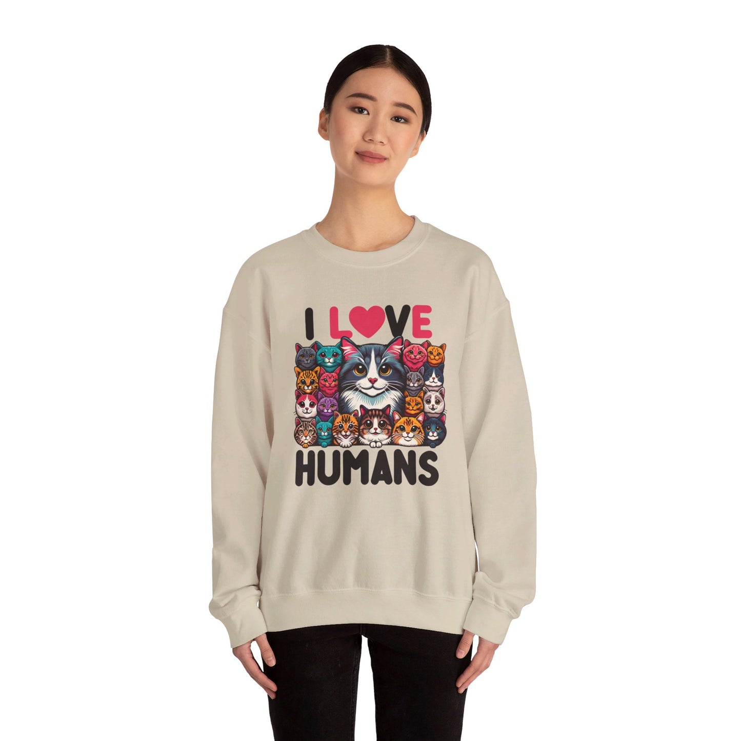 i love human unisex heavy blend™ crewneck sweatshirt