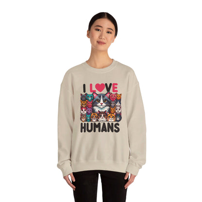 I Love Human Unisex Heavy Blend™ Crewneck Sweatshirt