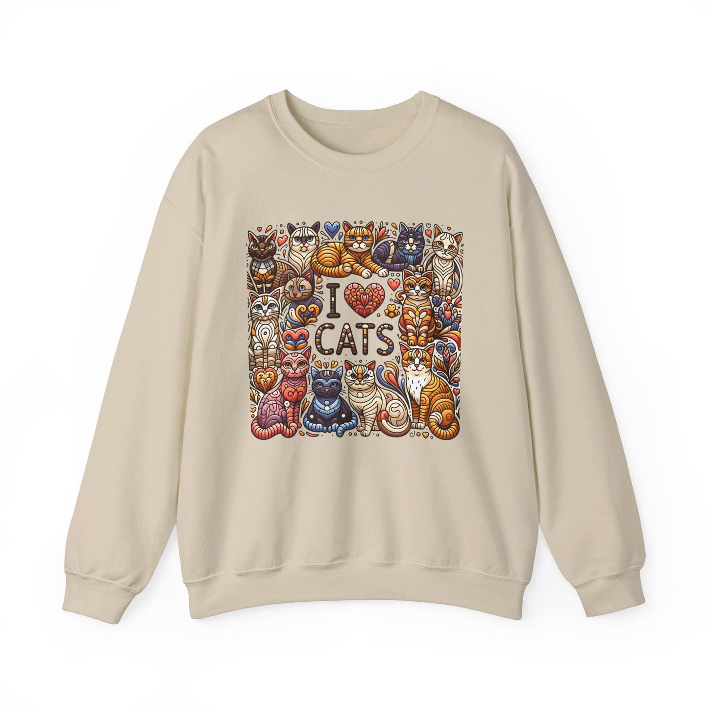 i love cat heavy blend™ crewneck sweatshirt