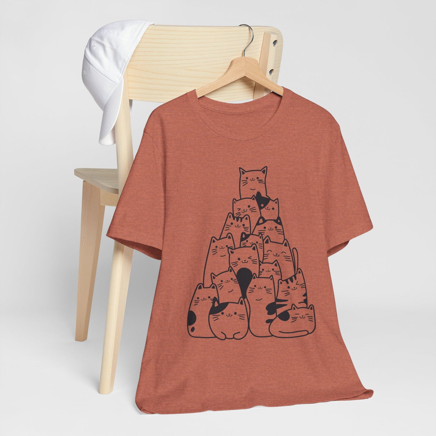 cat tree pattern t-shirt