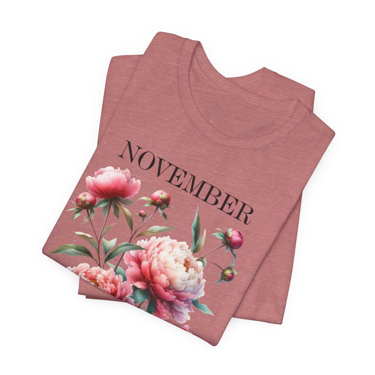 november peony flowers t-shirt