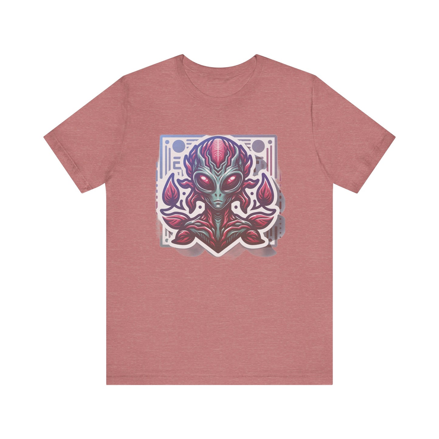 floral alien jersey short sleeve unisex  tee