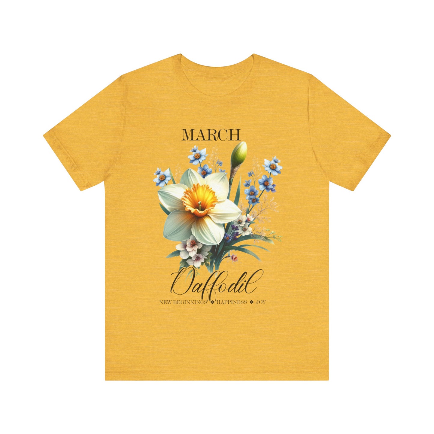 march daffodil flowers t-shirt