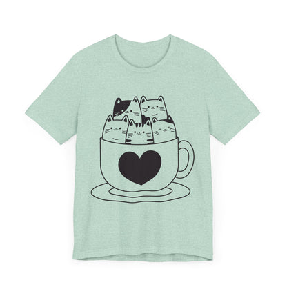 Cats In Cup Graphic T-Shirt