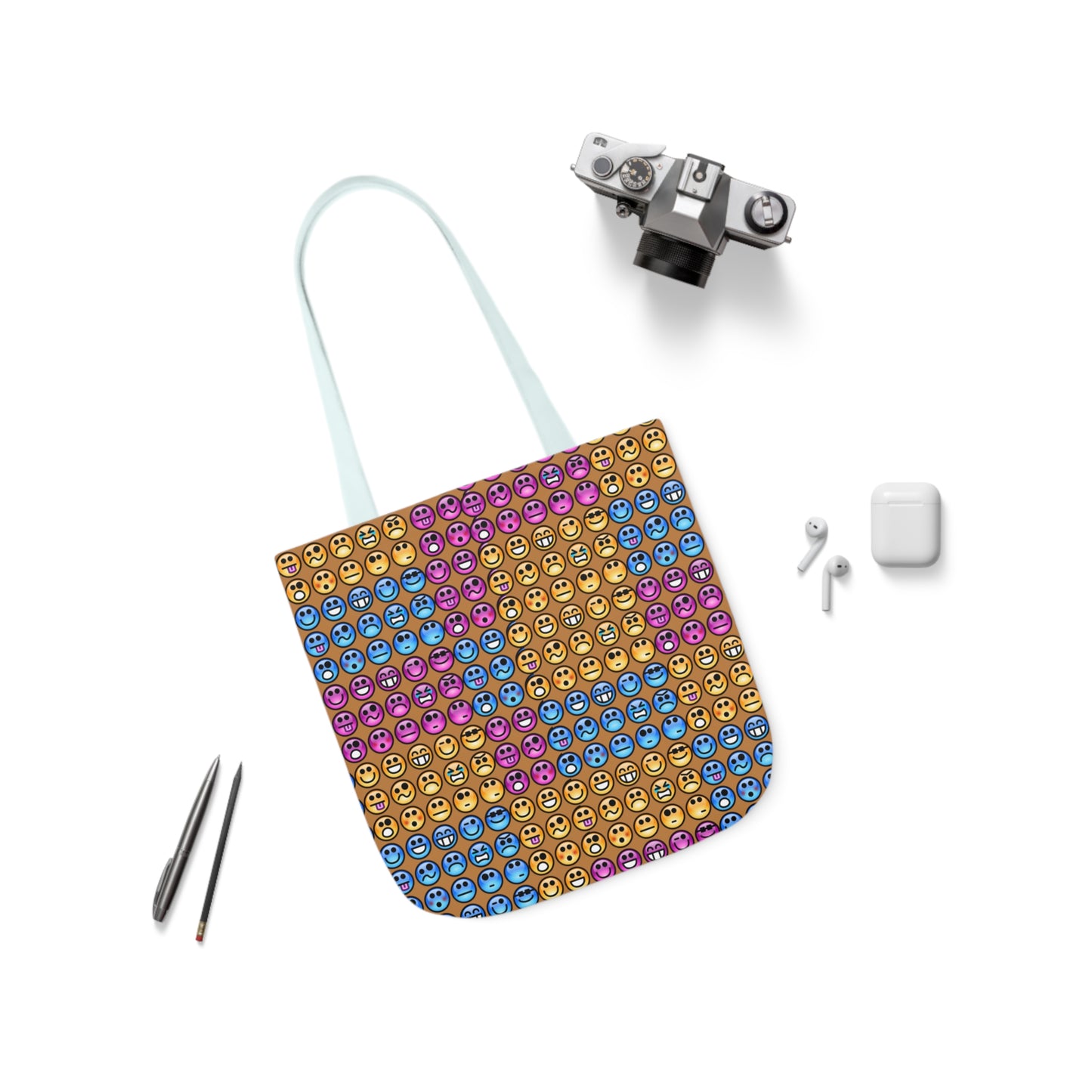 faced emoji tote bag