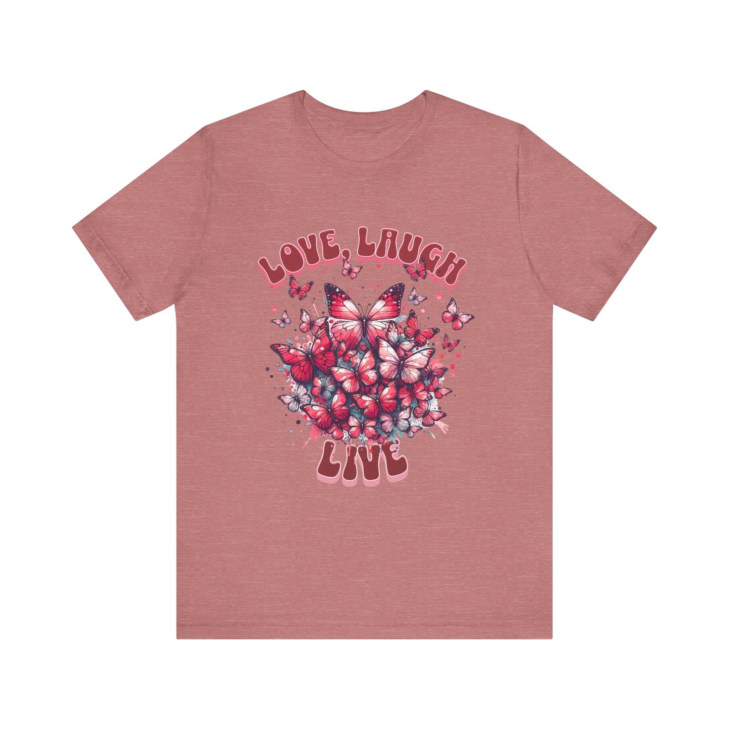 love laugh live jersey short sleeve unisex tee