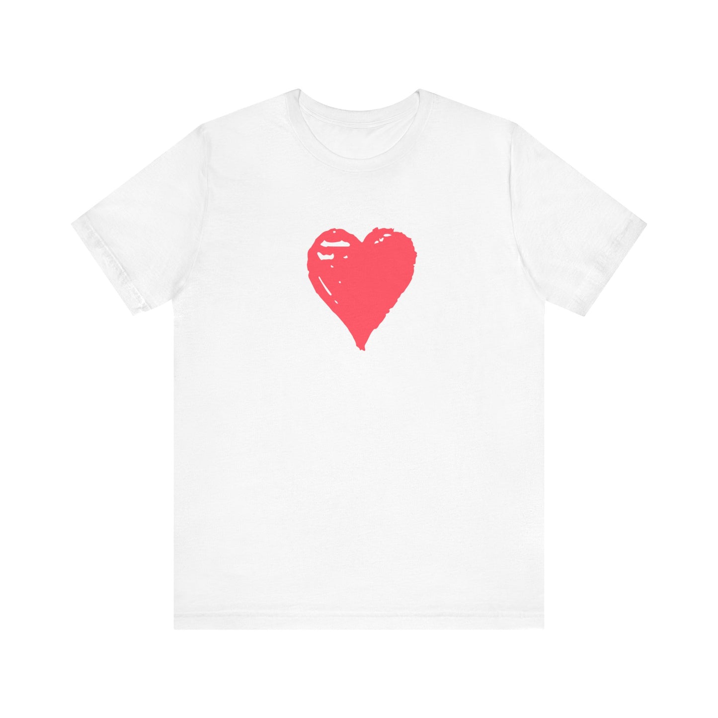 pink heart short sleeve t-shirt