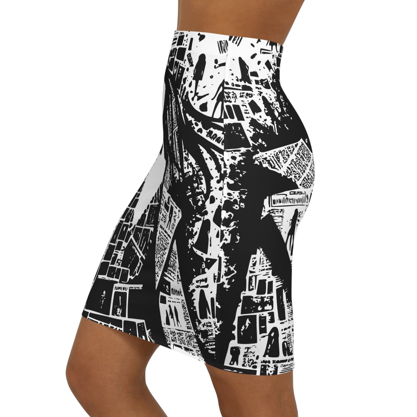 women newspaper design skirts