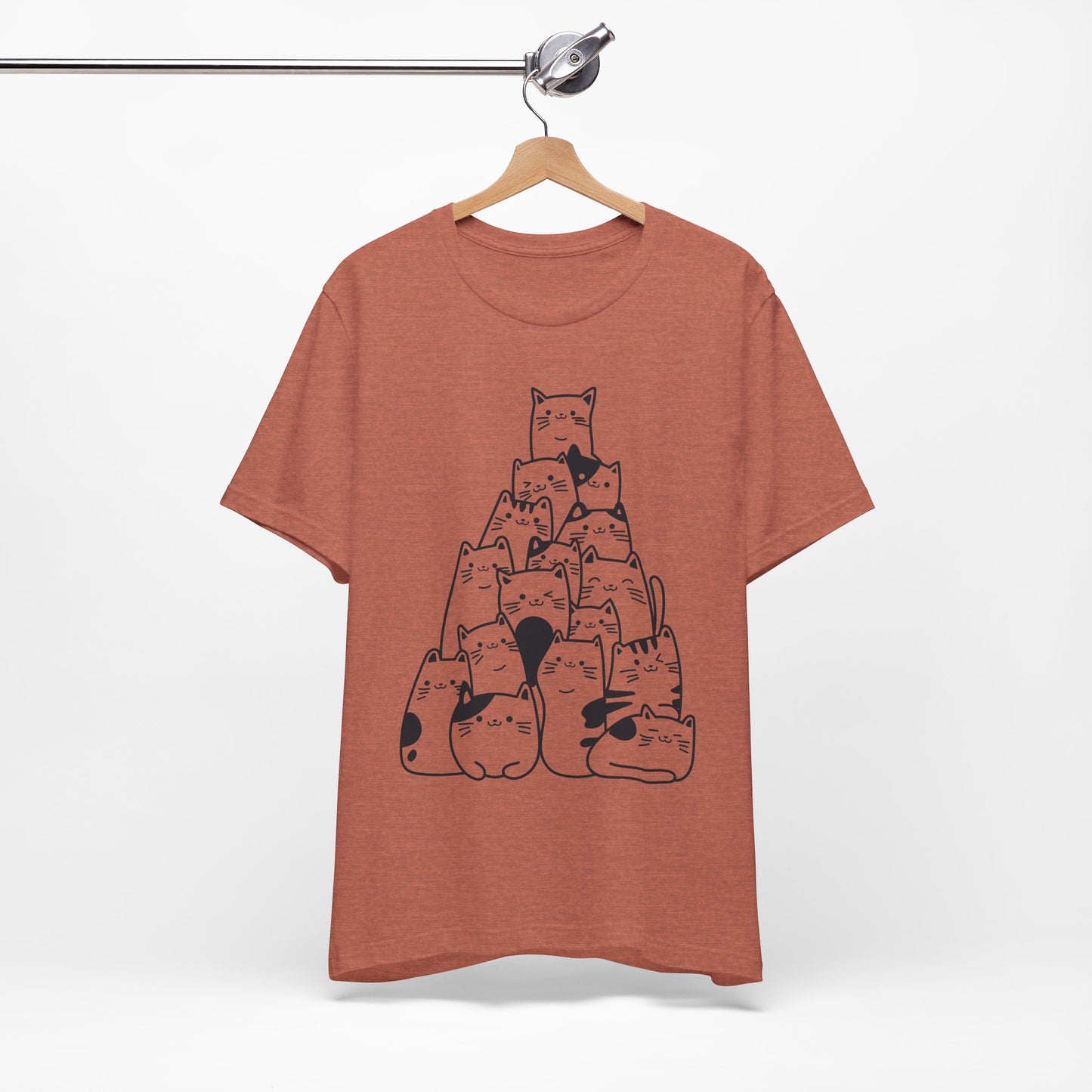 cat tree pattern t-shirt