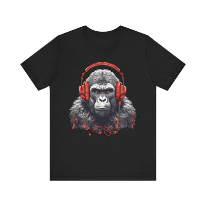 Gorilla With Headphones Unisex T-Shirt