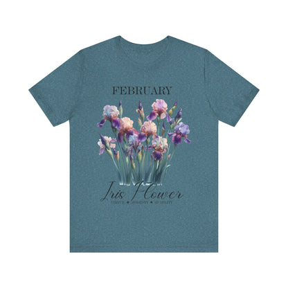 February Iris Flower T-Shirt