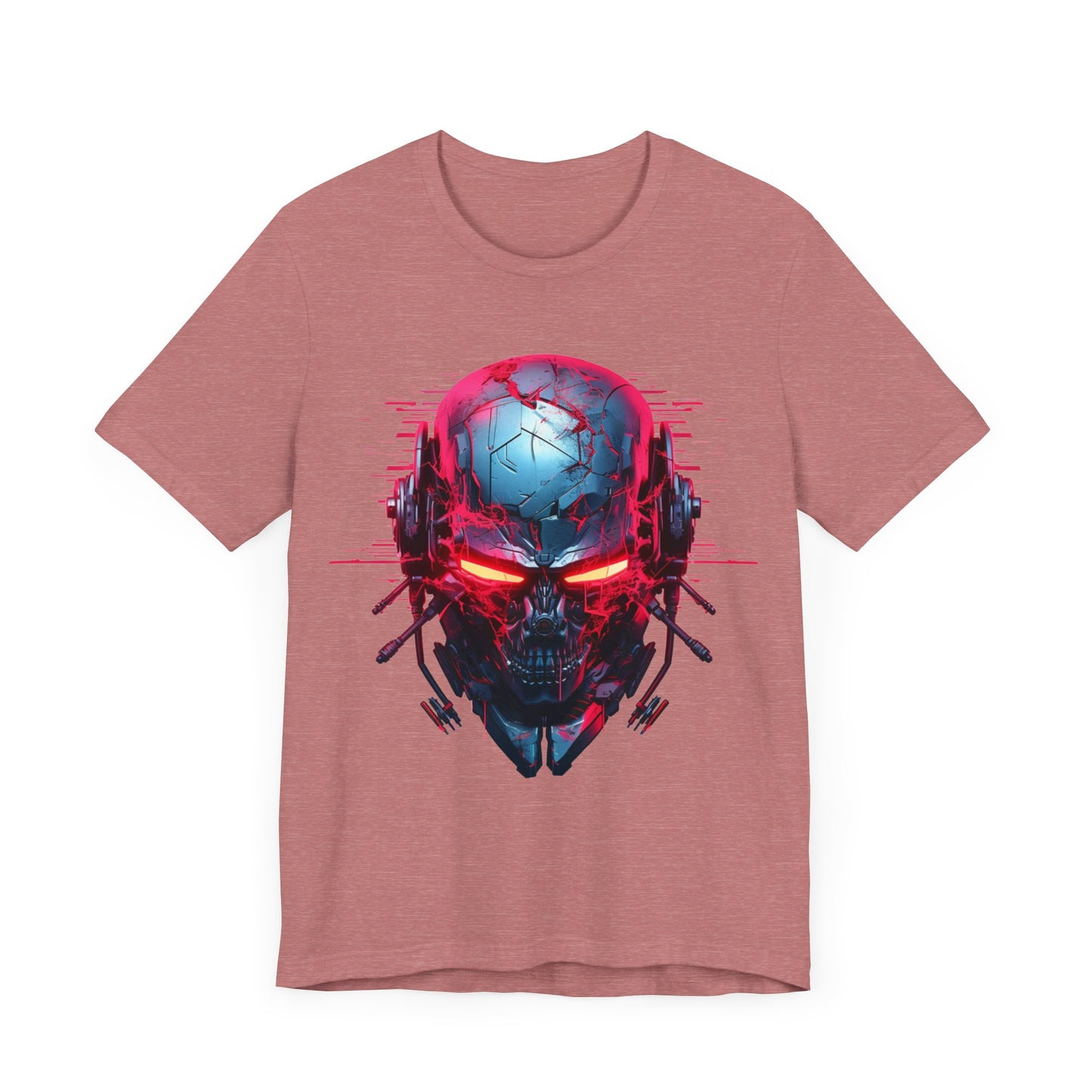 cyberpunk skull cyborg skeleton vaporwave graphic t-shirt