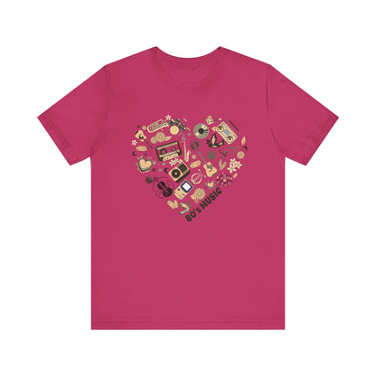 Musical Heart Jersey Short Sleeve Unisex Tee