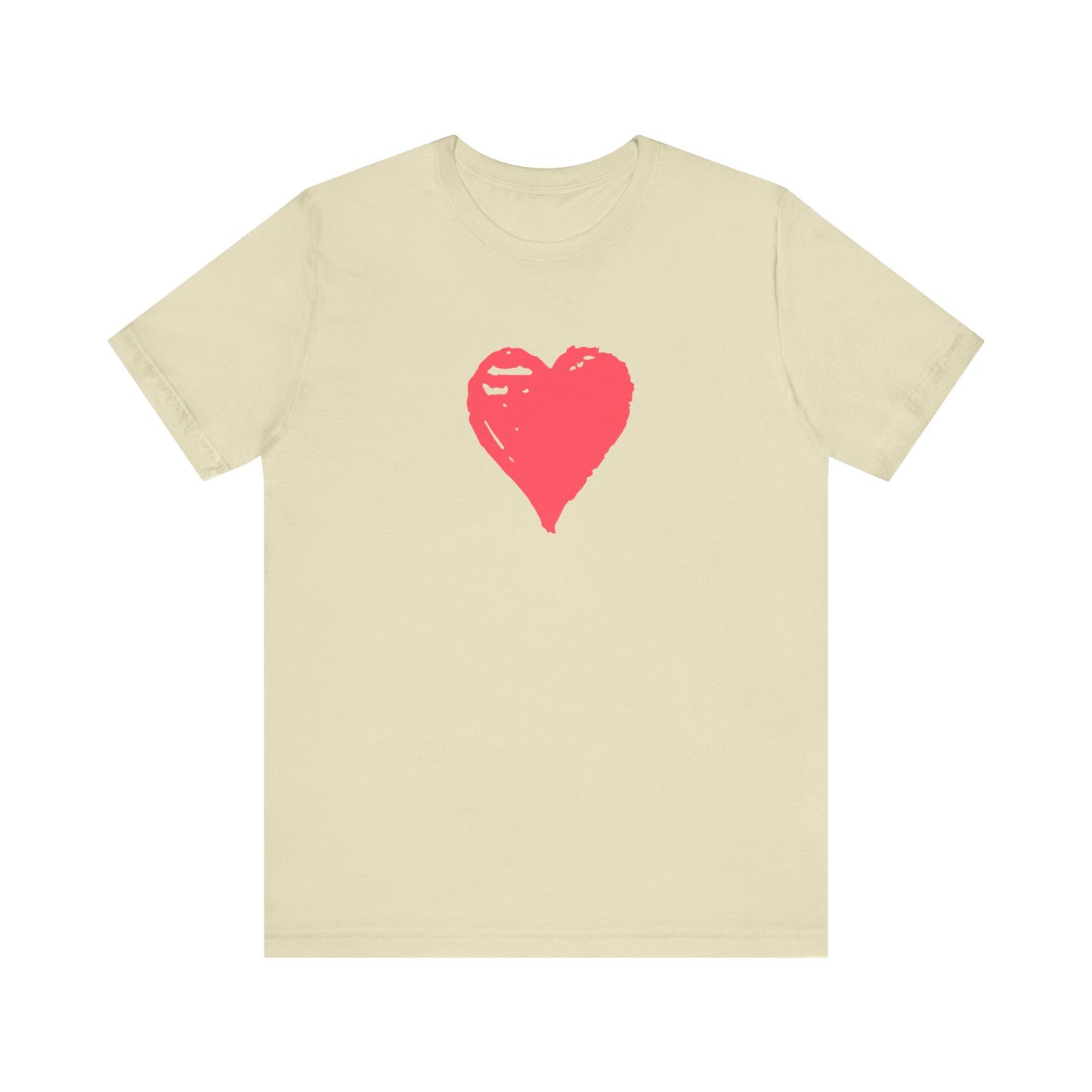 pink heart short sleeve t-shirt