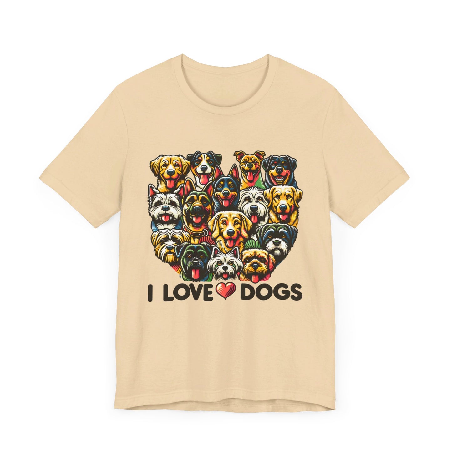 i love dogs unisex jersey short sleeve tee