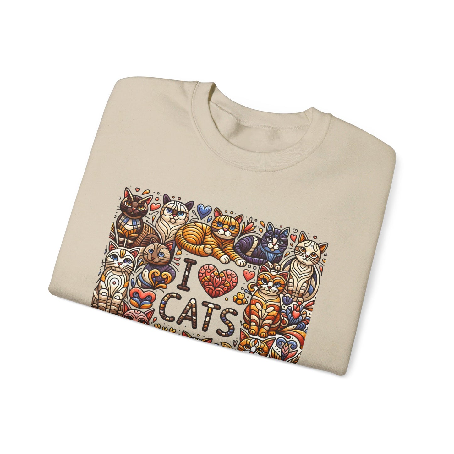 i love cat heavy blend™ crewneck sweatshirt