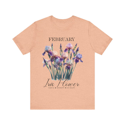 February Iris Flower T-Shirt