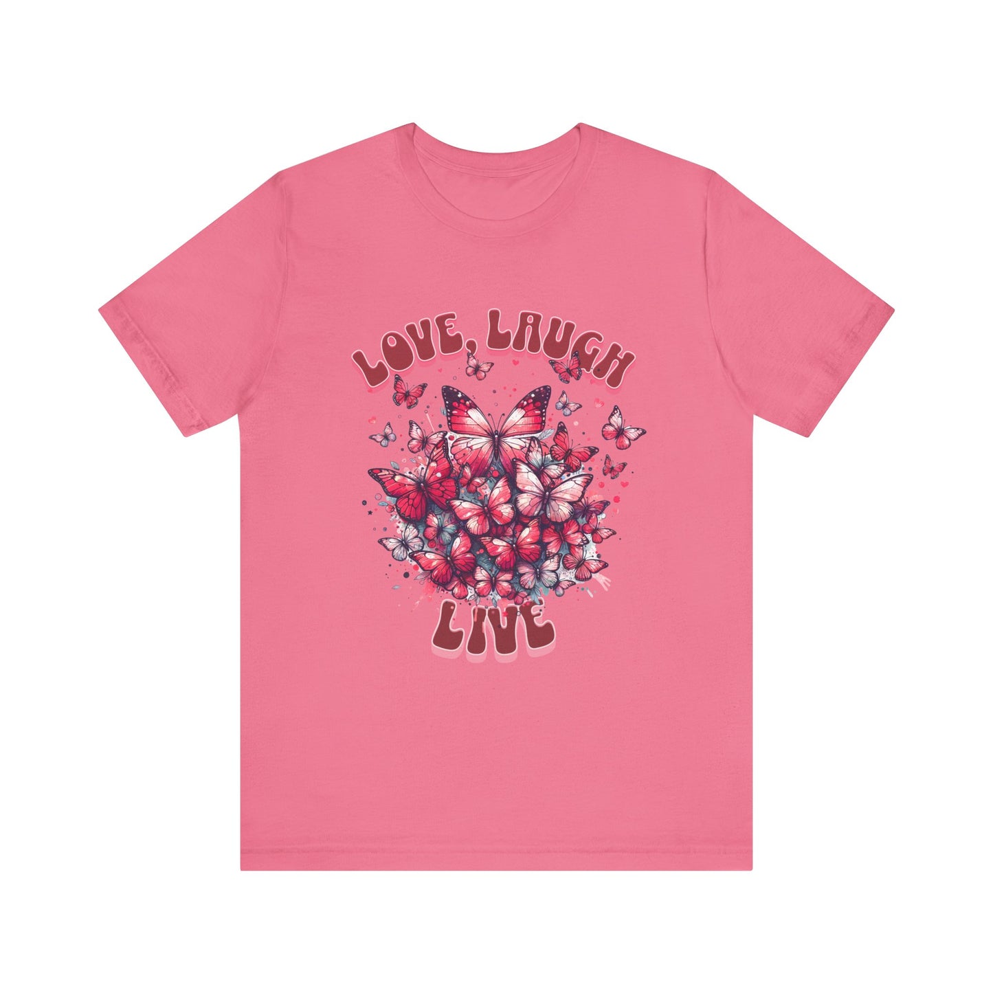 love laugh live jersey short sleeve unisex tee