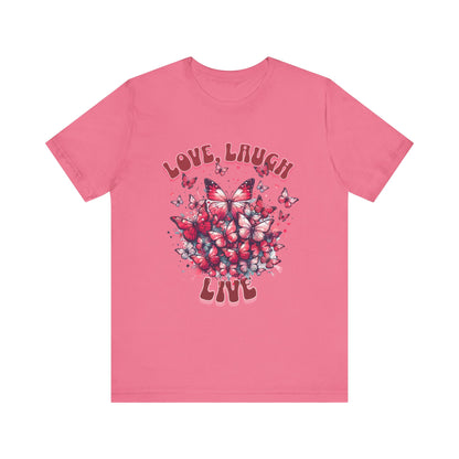 Love Laugh Live Jersey Short Sleeve Unisex Tee