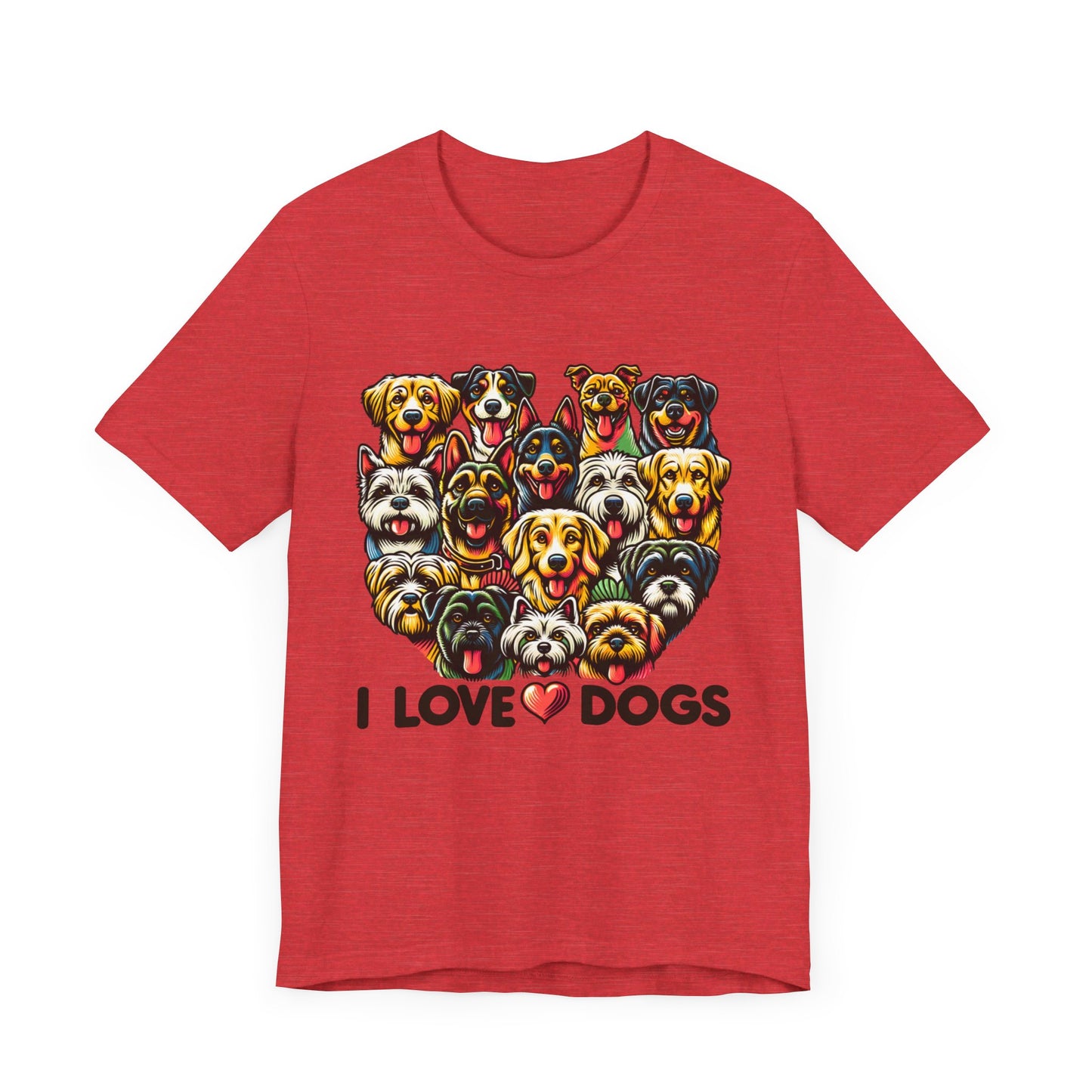 i love dogs unisex jersey short sleeve tee