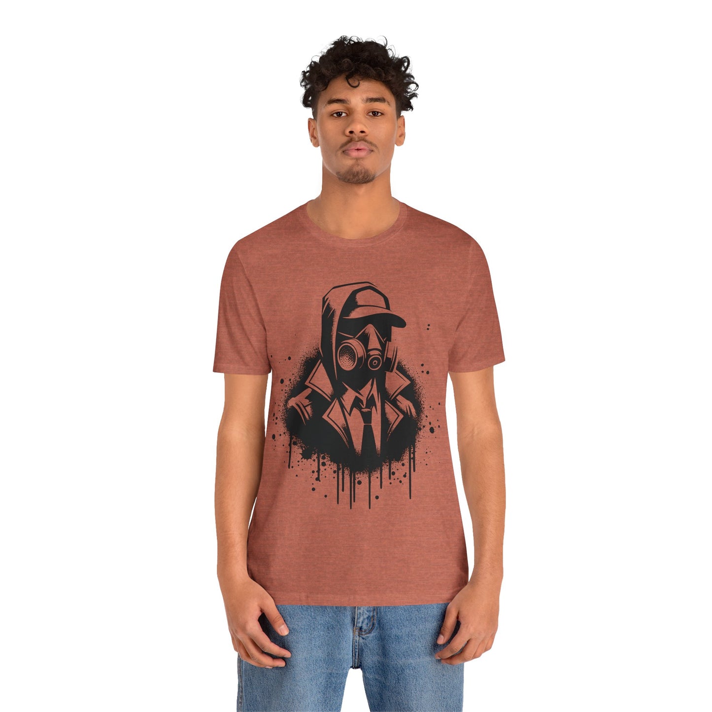 gas mask soldier logo t-shirt