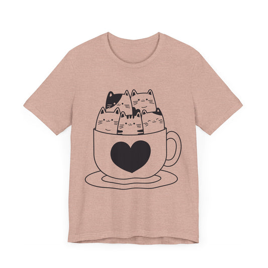 Cats In Cup Graphic T-Shirt