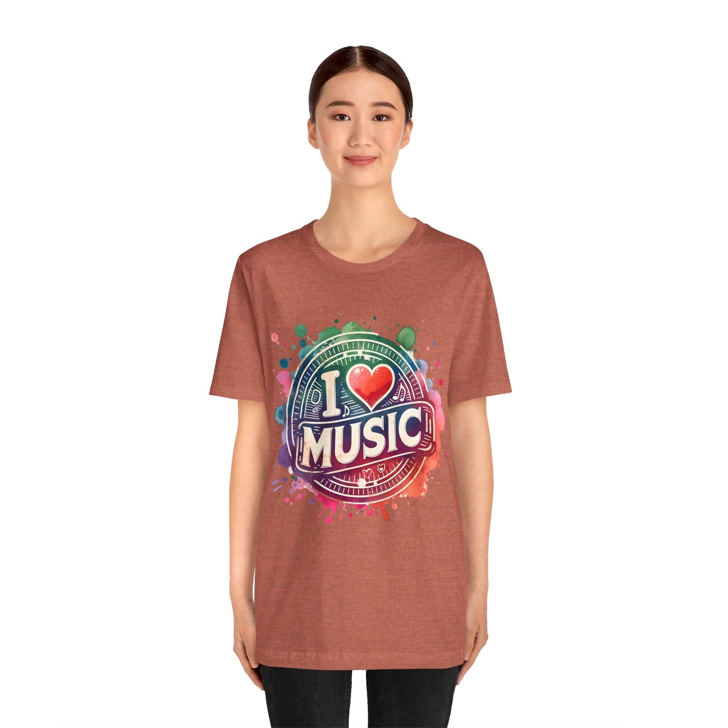 love music heart t-shirt